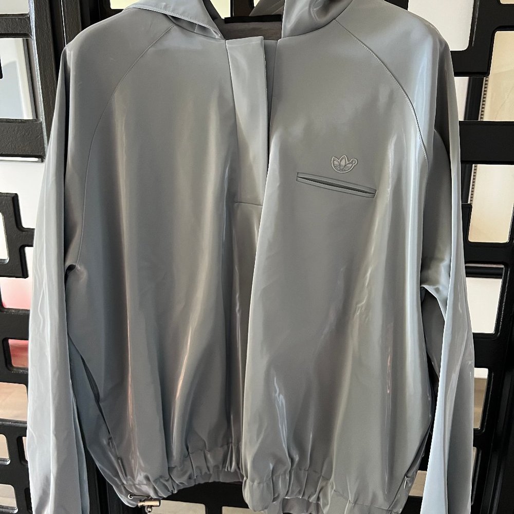 Addidas Rain Proof Blue Version Nylon Hoodie New - image 1